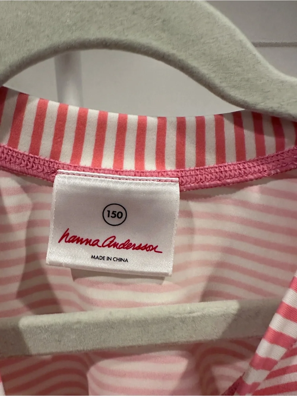 Hannah Anderson Striped Pink & White Long Sleeve Top size 150 (kids 12)